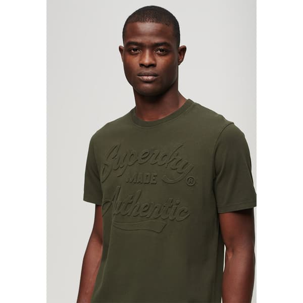 Superdry Embossed Archive Graphic T-shirt Med Korta ärmar Grönt XL Man