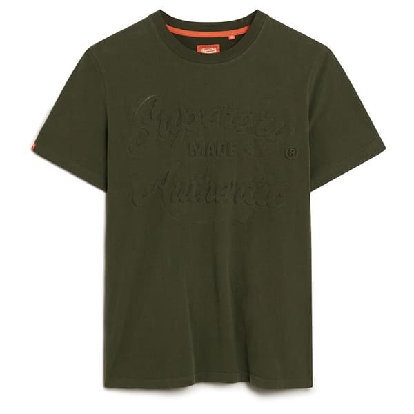 Superdry Embossed Archive Graphic T-shirt Med Korta ärmar Grönt XL Man