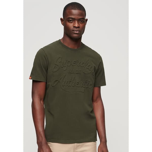 Superdry Embossed Archive Graphic T-shirt Med Korta ärmar Grönt XL Man