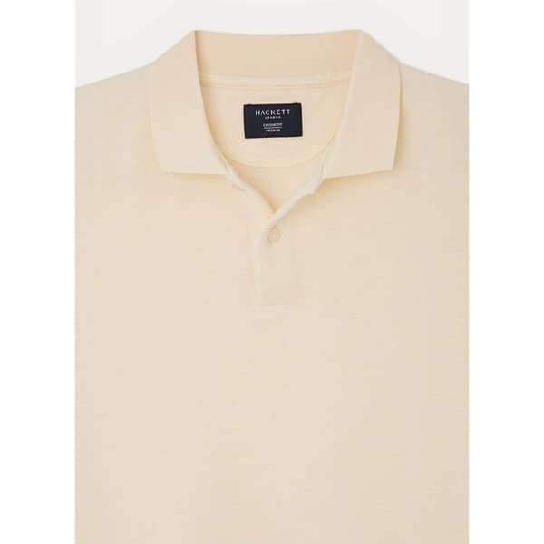 Hackett Stop Start Knit Kortærmet Polo Beige L Mand