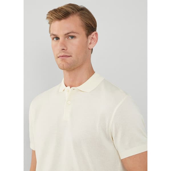 Hackett Stop Start Knit Kortærmet Polo Beige L Mand
