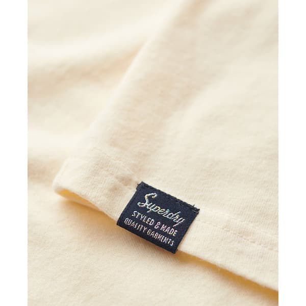 Superdry Embossed Vl Relaxed T-shirt Med Korta ärmar Beige M Kvinna