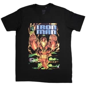 Marvel - Iron Man Fist Comic Cover Uni Bl T-Shirt L