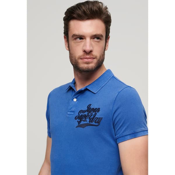 Superdry Vintage Superstate Lyhythihainen Pikeepaita Sininen S Mies