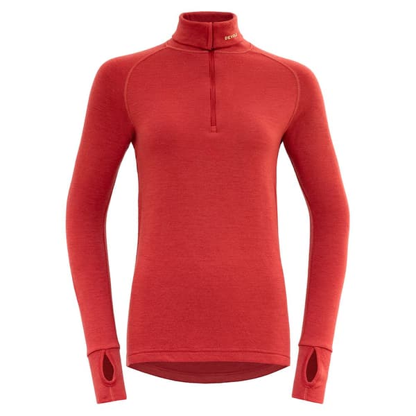 Devold Of Norway Expedition Merino 235 Halv Lynlås Langærmet T-shirt Orange L Kvinde