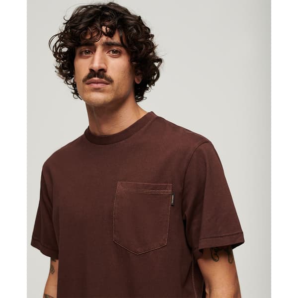 Superdry Contrast Stitch Pocket T-shirt Med Korta ärmar Brun 2XL Man