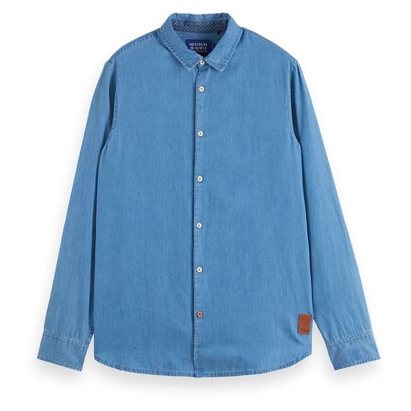 Scotch & Soda 178438 Skjorta Med Långa ärmar Blå L Man