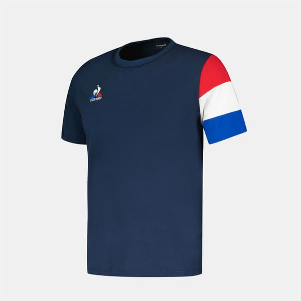 Le Coq Sportif 2421705 Presentation Tri N°2 T-shirt Med Korte ærmer Blå XL Mand