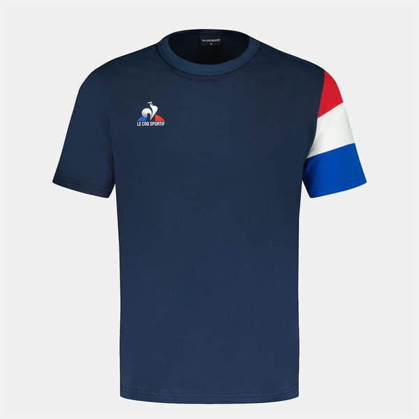 Le Coq Sportif 2421705 Presentation Tri N°2 T-shirt Med Korte ærmer Blå XL Mand
