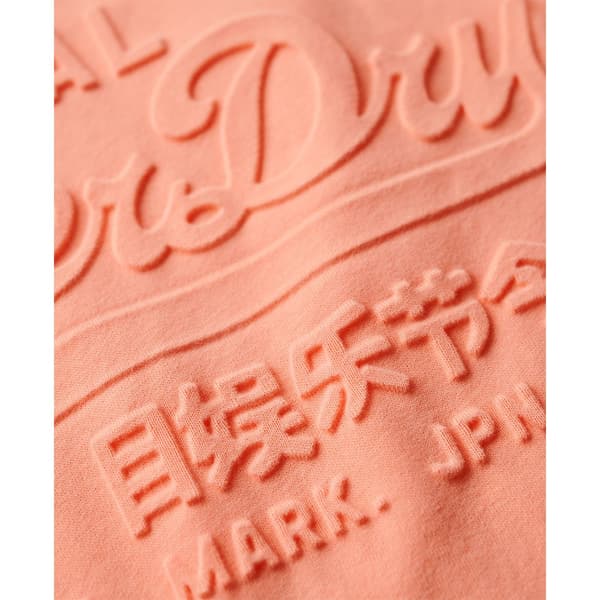 Superdry Embossed Vl Relaxed T-shirt Med Korta ärmar Rosa L Kvinna