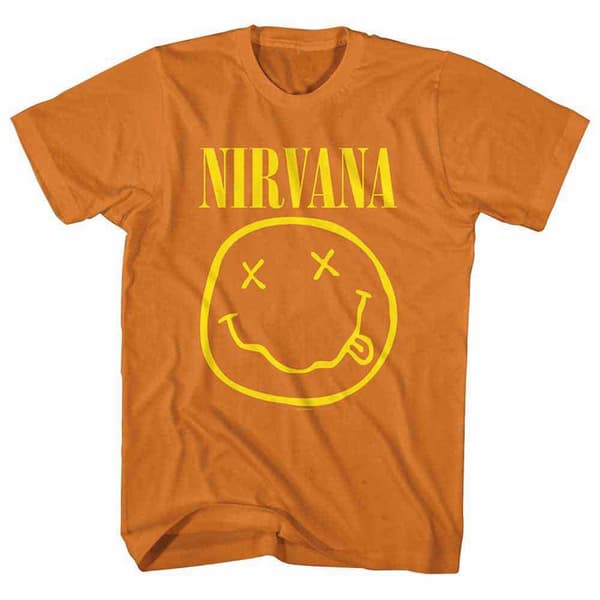 Nirvana Kids T-Shirt: Yellow Happy Face (9-10 Years)