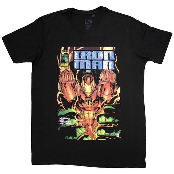 Marvel Comics Unisex T-Shirt: Iron Man Fist Comic Cover (XX-Large)