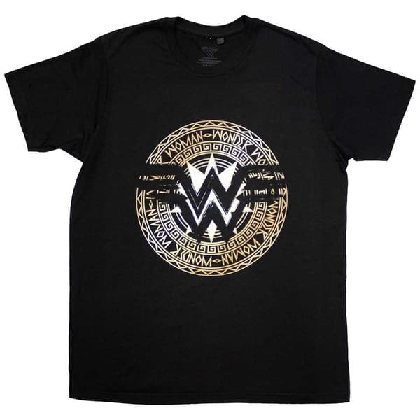 DC Comics Unisex T-Shirt: Wonder Woman Gold Circle (Medium)
