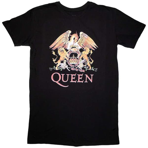 Queen Ladies T-Shirt Dress: Classic Crest (XXXX-Large)