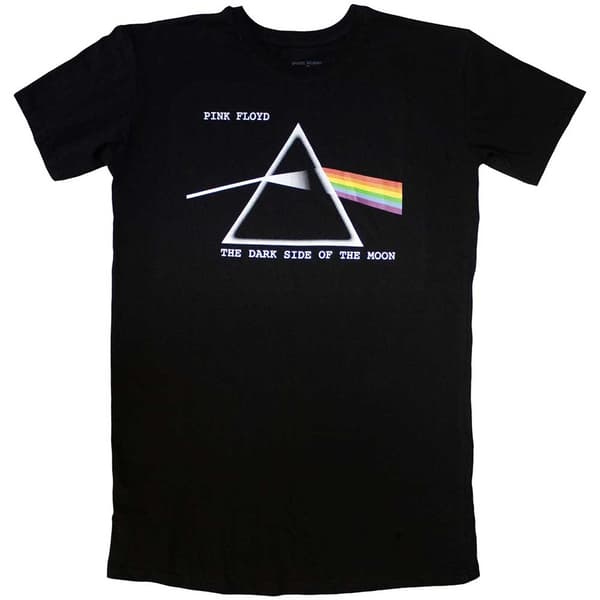 Pink Floyd Ladies T-Shirt Dress: Dark Side Of The Moon Courier (Medium)