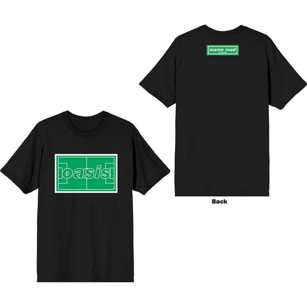 Oasis Unisex T-Shirt: Maine Road Football Pitch (Back Print) (XX-Large)