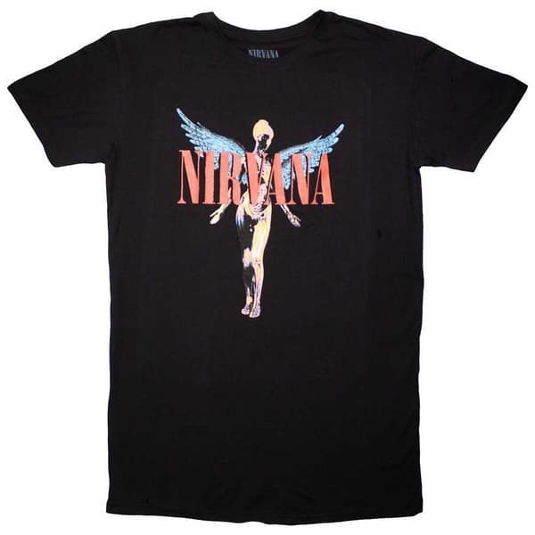 Nirvana Ladies T-Shirt Dress: Angelic (Medium)