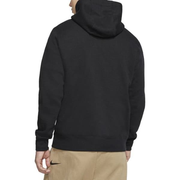 Sweatshirt - NIKE - Sportswear Club Fleece - Med huva - Långa ärmar - Svart