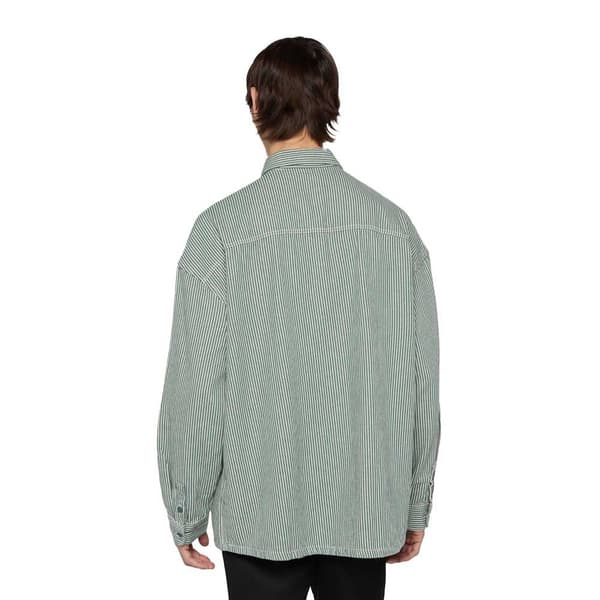 Dickies Hickory Skjorte Med Lange ærmer Grøn L Mand