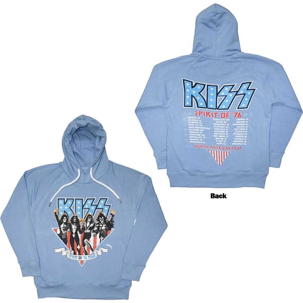 KISS Unisex Pullover Hoodie: Americana (Back Print) (Large)