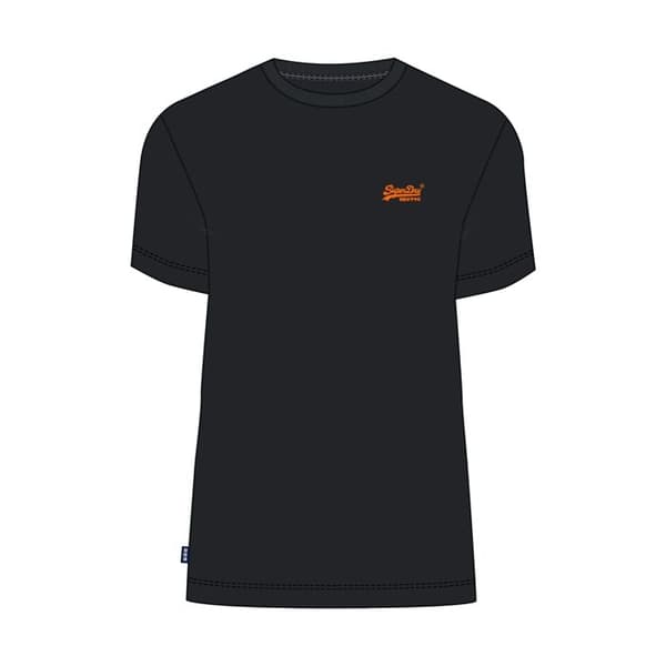 Superdry Vintage Logo Emb T-shirt - Svart/Orange - Herr - Vanlig - Kortärmad