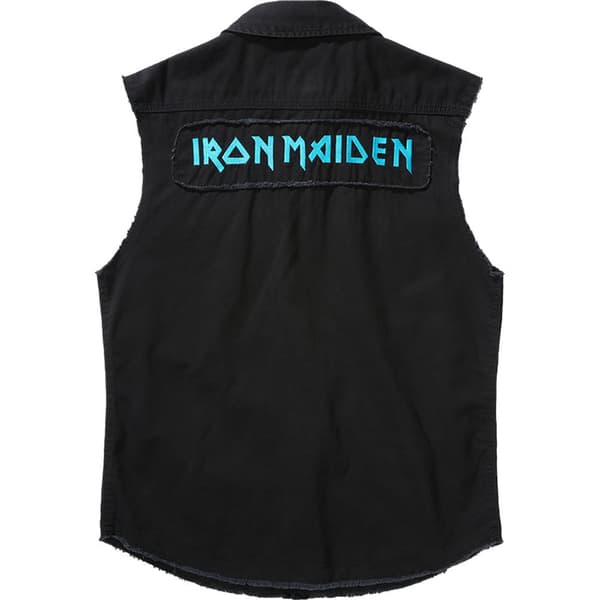 Brandit Iron Maiden Vintage Fotd Hihaton T-paita Sininen XL Mies