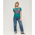 Miniatyrbillede 4 af 6: Superdry Puff Print Archive Fitted T-shirt Med Korte ærmer Blå S Kvinde