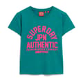 Miniatyrbillede 2 af 6: Superdry Puff Print Archive Fitted T-shirt Med Korte ærmer Blå S Kvinde