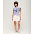 Miniatyrbild 3 av 8: Superdry Floral Scripted T-shirt Med Korta ärmar Lila S Kvinna