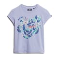 Miniatyrbild 2 av 8: Superdry Floral Scripted T-shirt Med Korta ärmar Lila S Kvinna