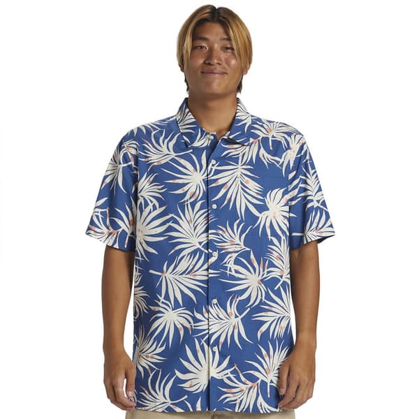 Quiksilver Beach Club Casu Kortärmad Skjorta Blå M Man