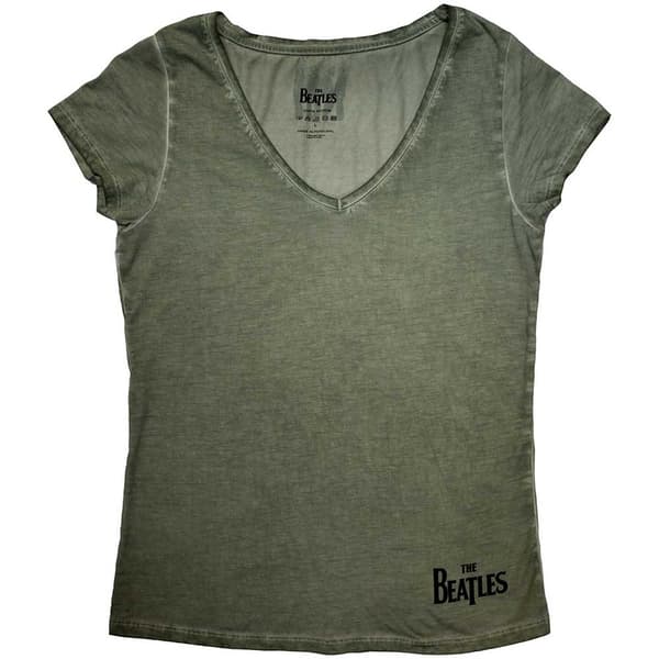 The Beatles Ladies T-Shirt: Corner Logo (Small)