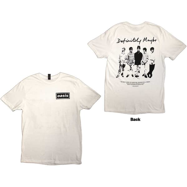 Oasis Unisex T-Shirt: Definitely Maybe Promo (Back Print) (Medium)