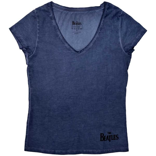 The Beatles Ladies T-Shirt: Corner Logo (Large)