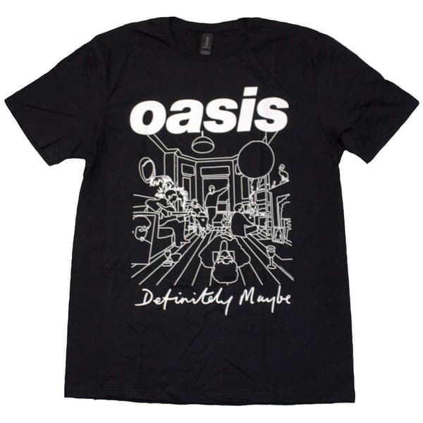 Oasis Definitely Maybe Line Drawing T Shirt