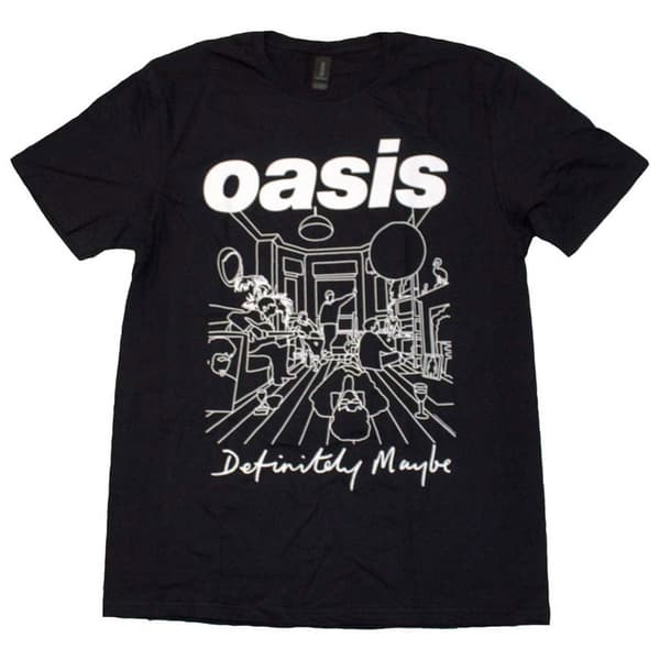 Oasis Definitely Maybe Line Drawing T Shirt