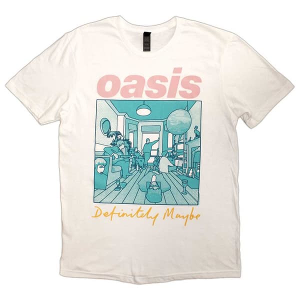 Oasis Definitely Maybe Illustration Colour T Shirt White XL