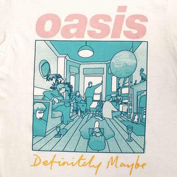 Oasis Definitely Maybe Illustration Colour T Shirt