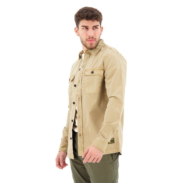 Superdry Military Skjorte Med Lange ærmer Beige 2XL Mand