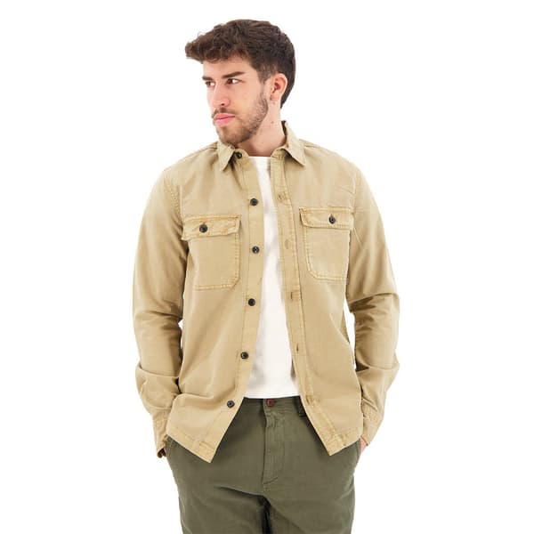 Superdry Military Skjorte Med Lange ærmer Beige 2XL Mand
