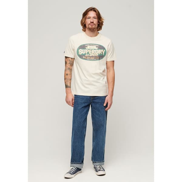 Superdry Gasoline Workwear T-shirt Med Korta ärmar Beige M Man