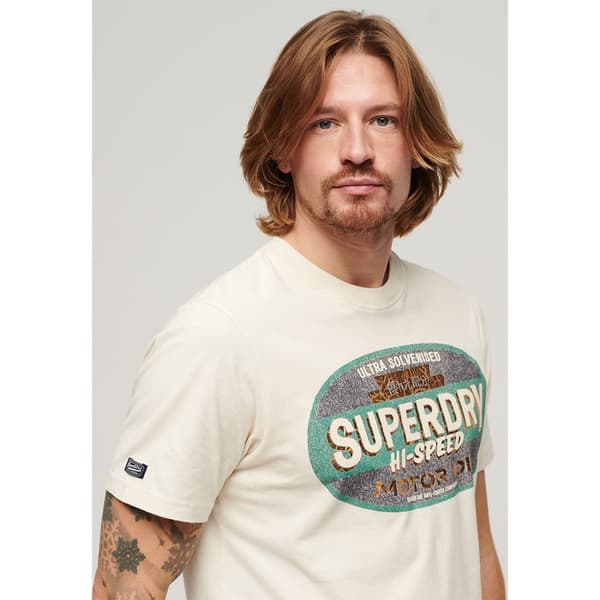 Superdry Gasoline Workwear T-shirt Med Korta ärmar Beige M Man