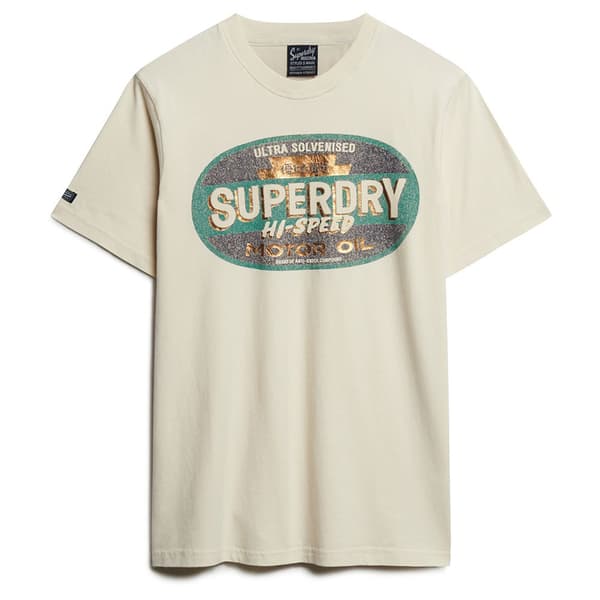 Superdry Gasoline Workwear T-shirt Med Korta ärmar Beige M Man