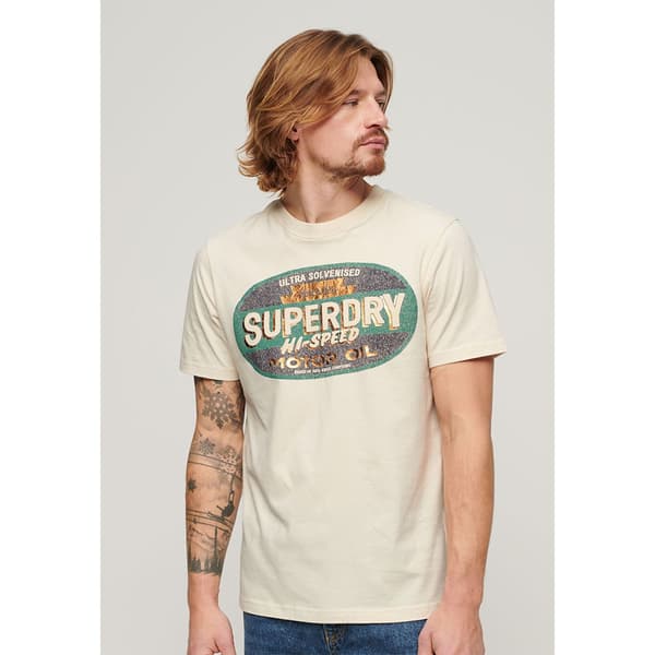 Superdry Gasoline Workwear T-shirt Med Korta ärmar Beige M Man