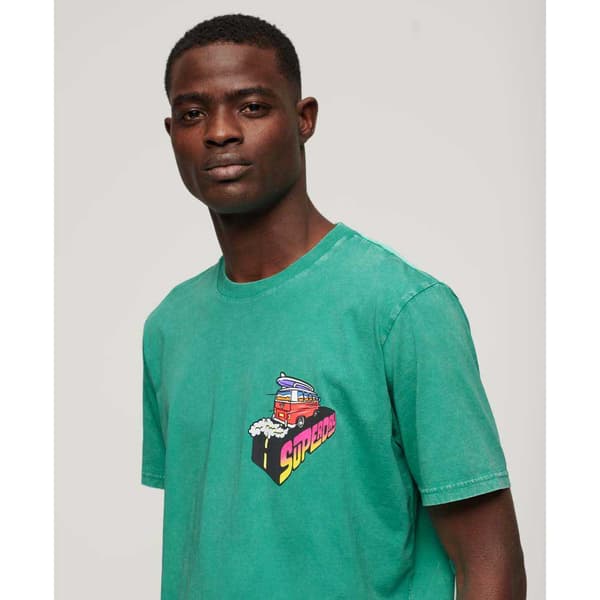 Superdry Neon Travel Chest Loose T-shirt Med Korta ärmar Grönt M Man
