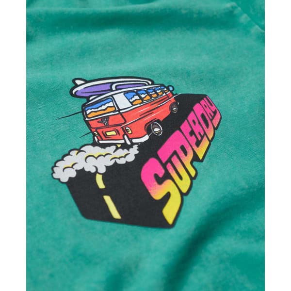 Superdry Neon Travel Chest Loose T-shirt Med Korta ärmar Grönt M Man