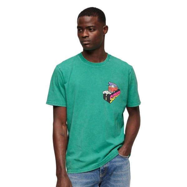 Superdry Neon Travel Chest Loose T-shirt Med Korta ärmar Grönt M Man