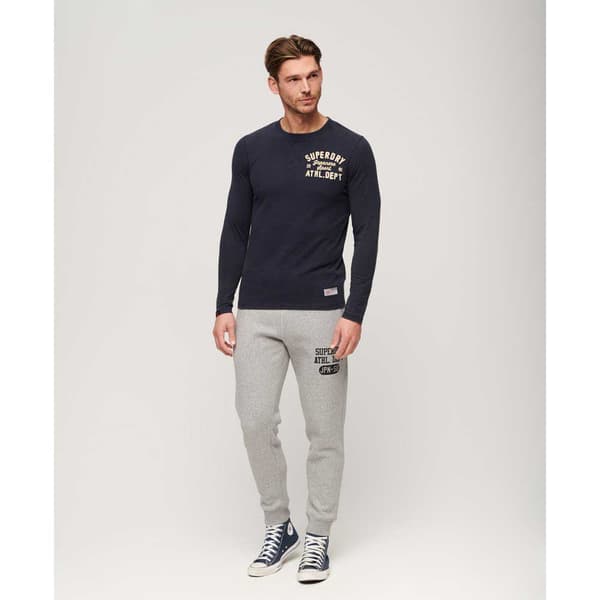 Superdry Vintage Athletic Chest T-shirt Med Lång ärm Blå L Man