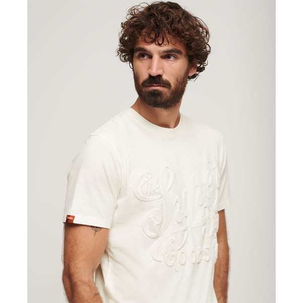 Superdry Embossed Archive Graphic T-shirt Med Korta ärmar Beige XL Man