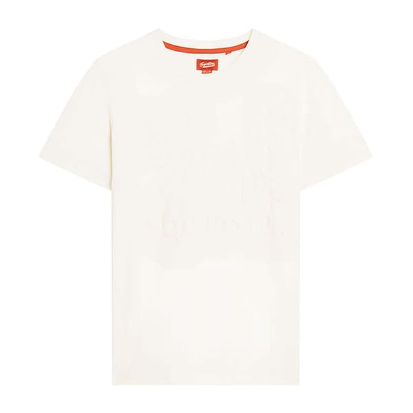Superdry Embossed Archive Graphic T-shirt Med Korta ärmar Beige XL Man